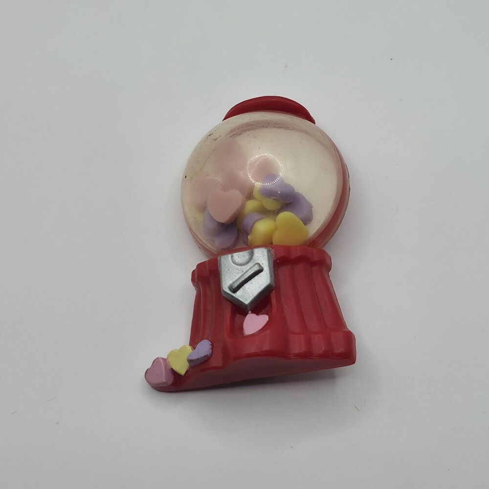 VTG 1984 Hallmark Gumball Machine Pastel Hearts Pin 2"